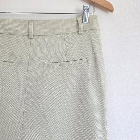 House of Harlow 1960 Light Sage Green Tailored Trousers, Suit Pants, Pleated - Picture 9 of 10